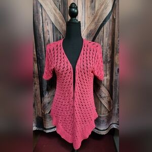 Cato Pink Lightweight Shrug (Small)